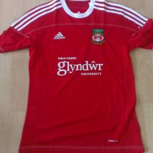 Wrexham Home football shirt 2012 - 2013 sponsored by Glyndwr University