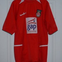 Wrexham Home football shirt 2003 - 2004 sponsored by Gap Personnel