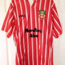 Wrexham Home football shirt 1989 - 1990 sponsored by Marston's Ales