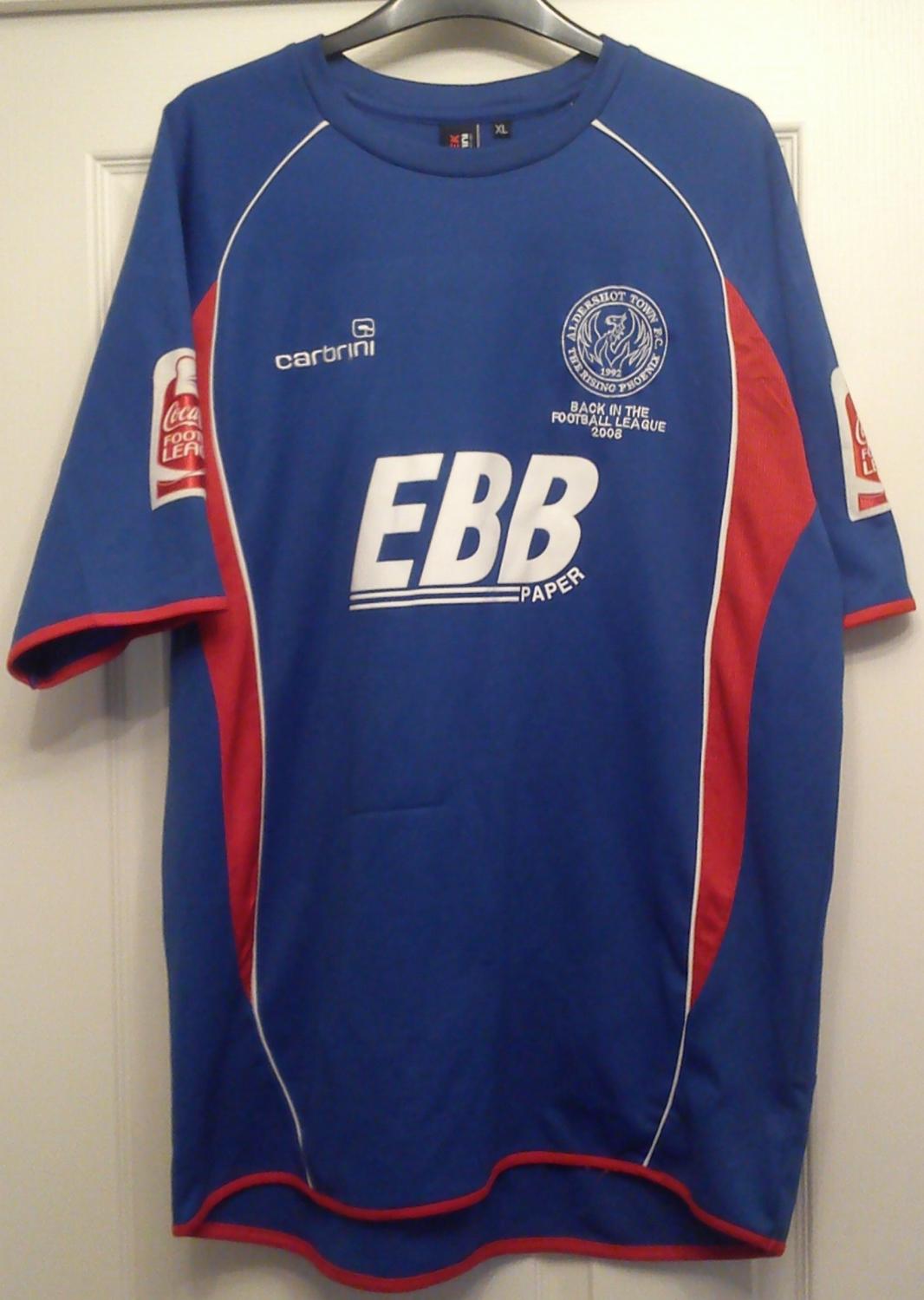 Aldershot Third football shirt 2008 - 2010.