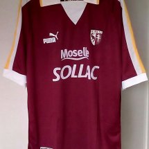 Metz Home football shirt 2003 - 2004 sponsored by Moselle Sollac