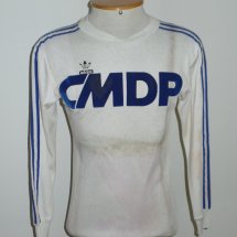 Strasbourg Home football shirt 1974 sponsored by CMDP