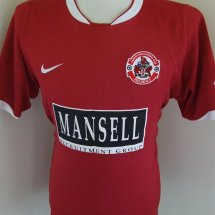 Crawley Town Home football shirt 2007 - 2008 sponsored by Mandela Recruitment Group