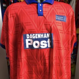 Dagenham & Redbridge Home football shirt 1992 - 1994 sponsored by Dagenham Post