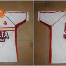 Deportes Tolima Away football shirt 2001 sponsored by Malta Leona