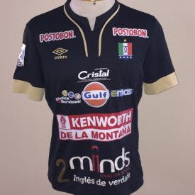 Once Caldas Home football shirt 2015 sponsored by Gulf